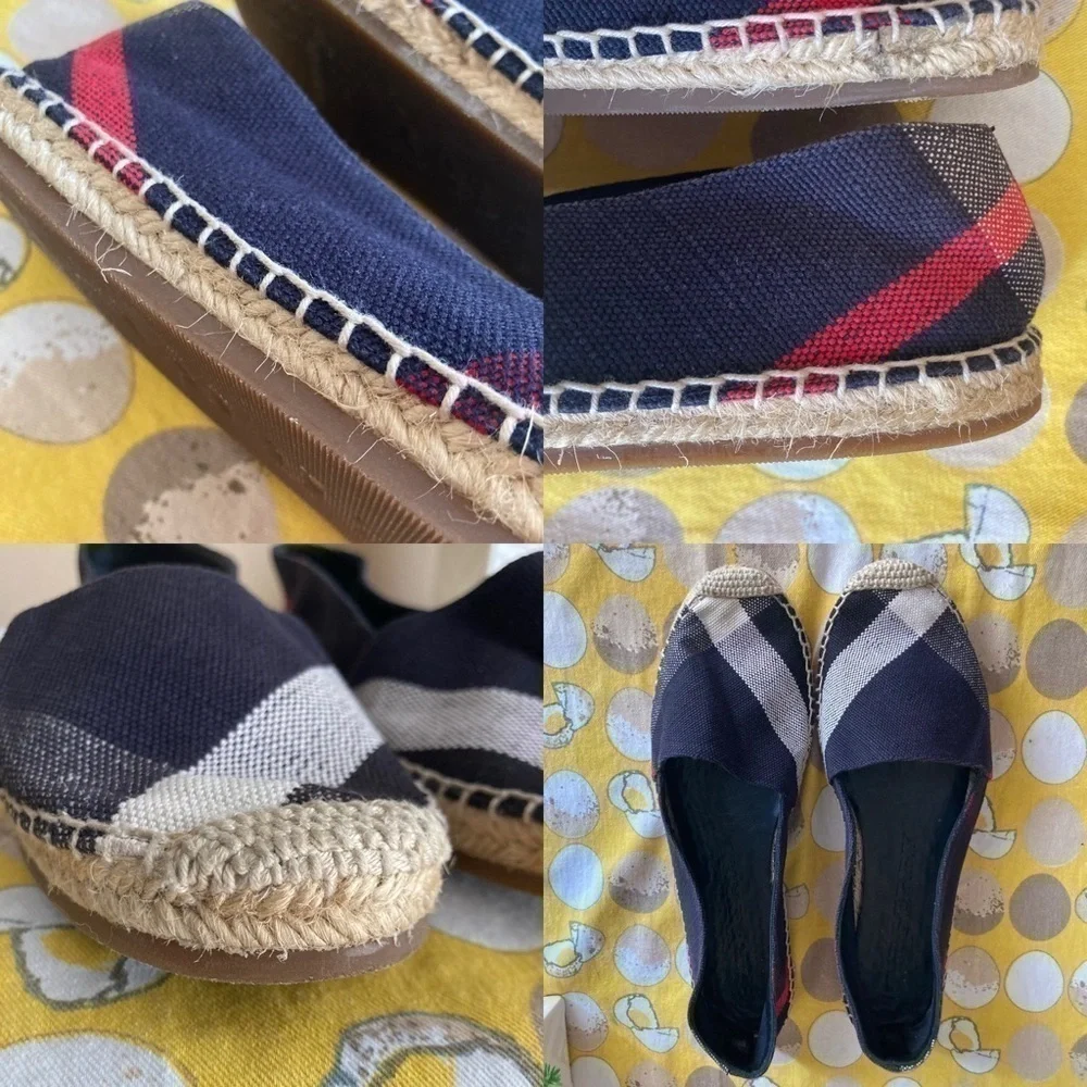 Burberry Hodgeson Nova espadrille slip ons size 39 - Picture 11 of 16
